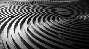 Concentric ridges like a giant fingerprint