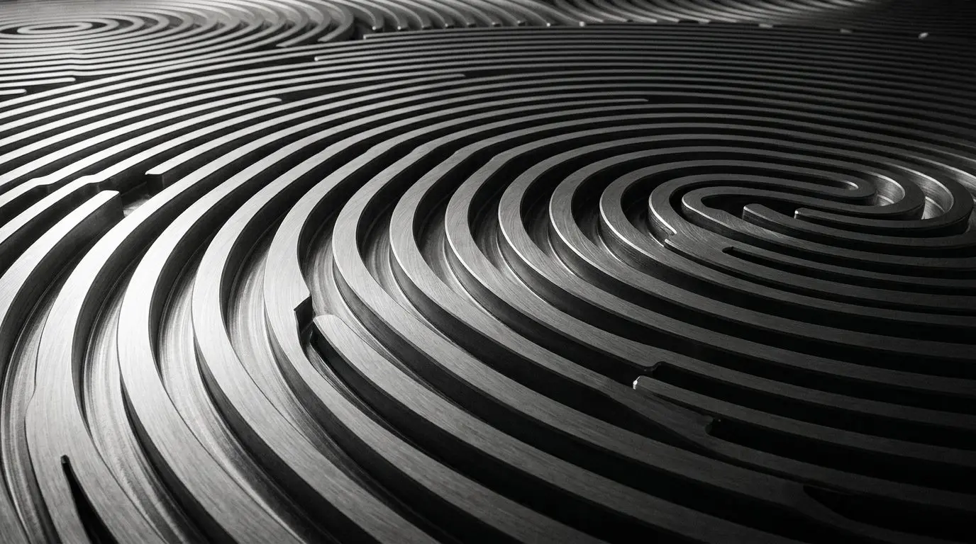 Concentric ridges like a giant fingerprint