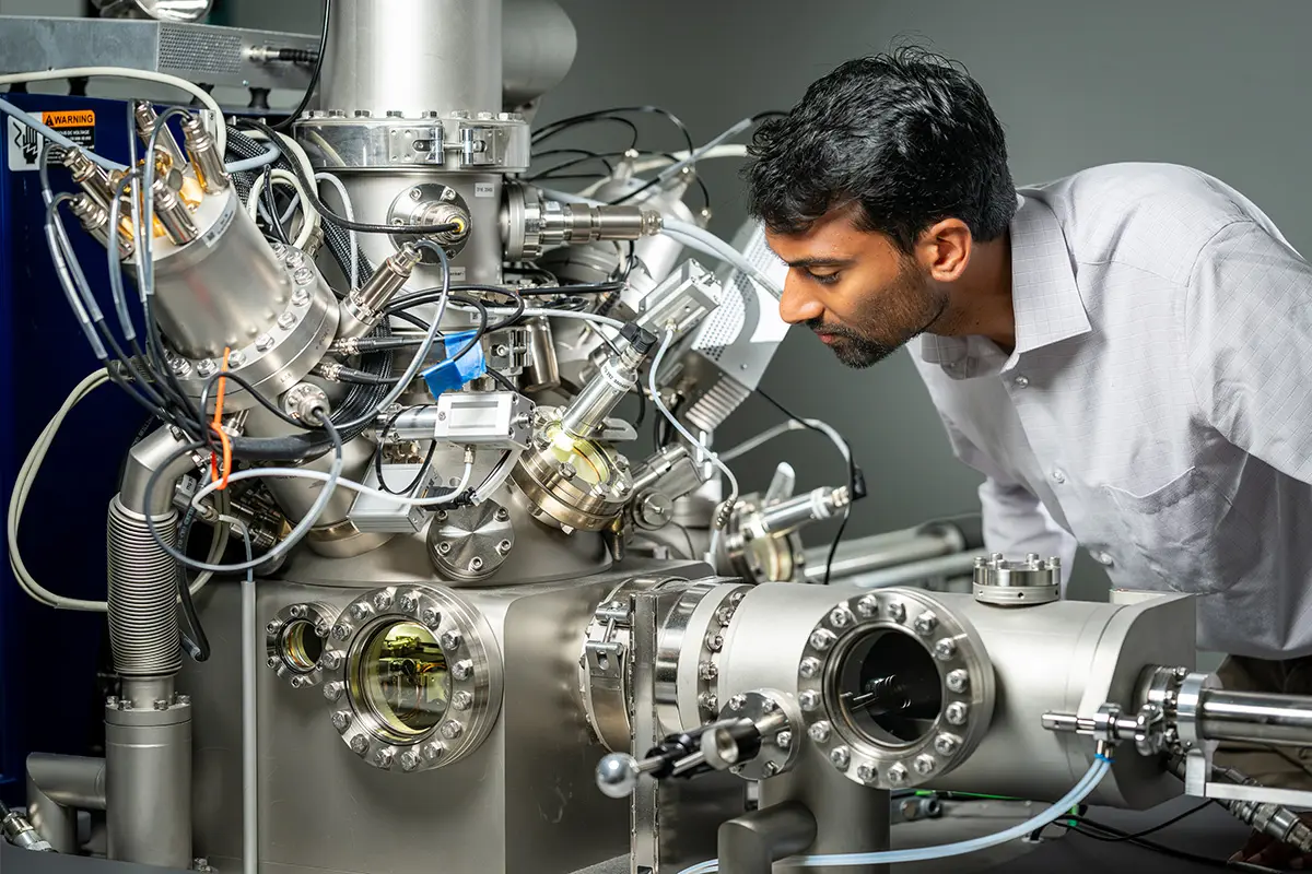 Fermilab-Led Study Maps Qubit Defects To Device Performance Akshay Murthy, SQMS Center deputy director and materials science group leader, applies state-of-the-art characterization