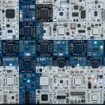Finland quantum computing companies, the Finnish flag rendered in circuit boards