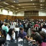 Students, faculty, and staff gather at the Purdue Memorial Union for dinner at MQC Entanglement 2026