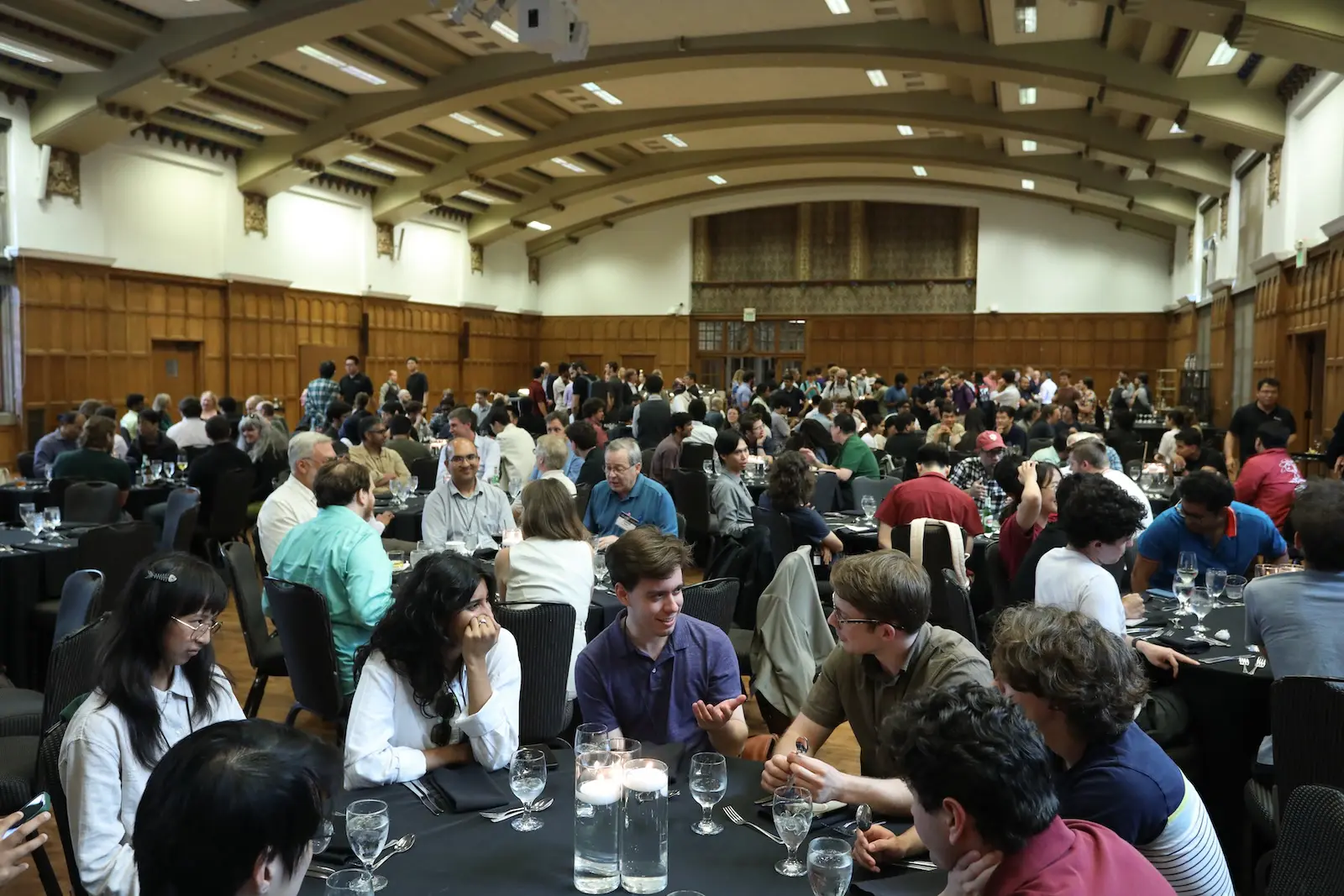Students, faculty, and staff gather at the Purdue Memorial Union for dinner at MQC Entanglement 2026