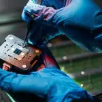 Processing a perovskite solar cell