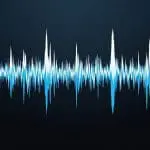 A noisy waveform trace
