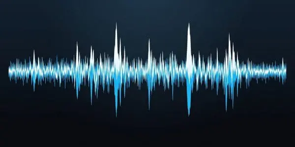 A noisy waveform trace
