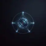Qubit sphere feeding a network of learning nodes