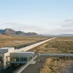 A long interferometer arm running to the horizon