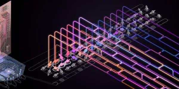 HRL Ribbon Cable Preserves Qubit States in Self-Controlling Processor