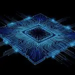 Quantum processor with radiating interconnects