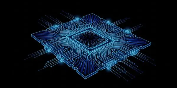 Quantum processor with radiating interconnects