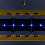 Trapped ion quantum computer using laser-controlled individual atoms