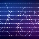 A branching timeline of commit nodes across parallel lanes