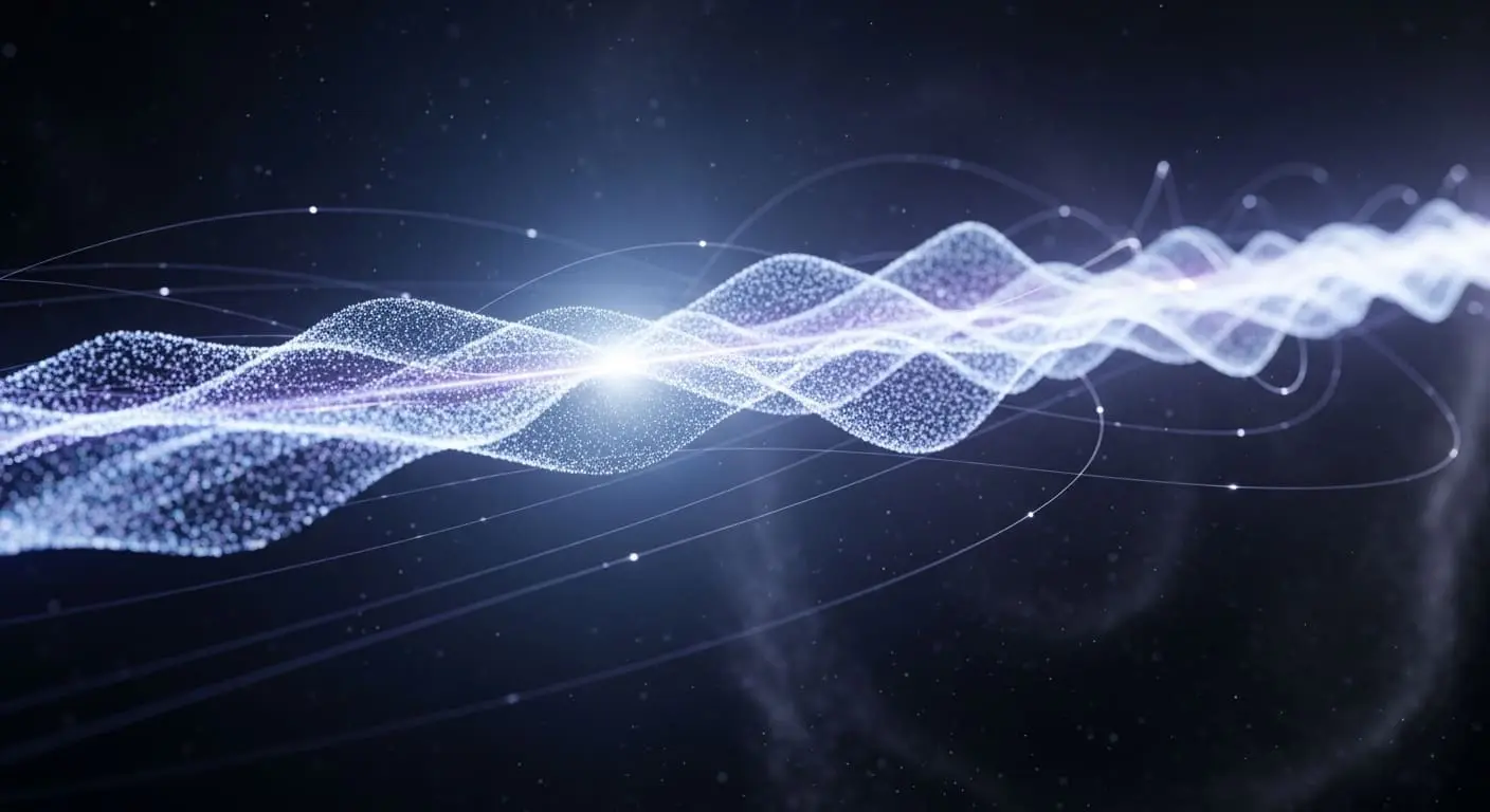 Particle-wave field across a starfield