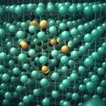 A crystal lattice with a cluster of dopant atoms at its core