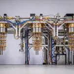 A dilution-refrigerator quantum computer