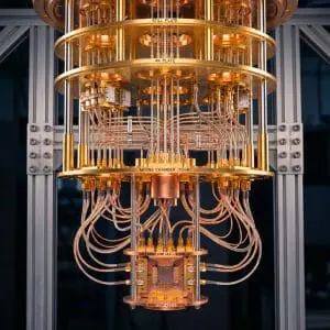 Gold dilution refrigerator of a quantum computer