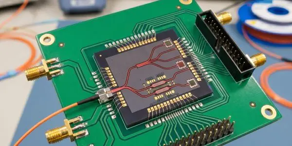 A photonic chip close-up
