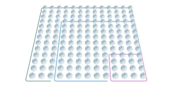 Scalable logical qubit array diagram with highlighted expansion area