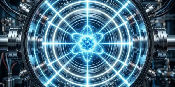 Single cesium atom held between mirrored chrome cavity walls