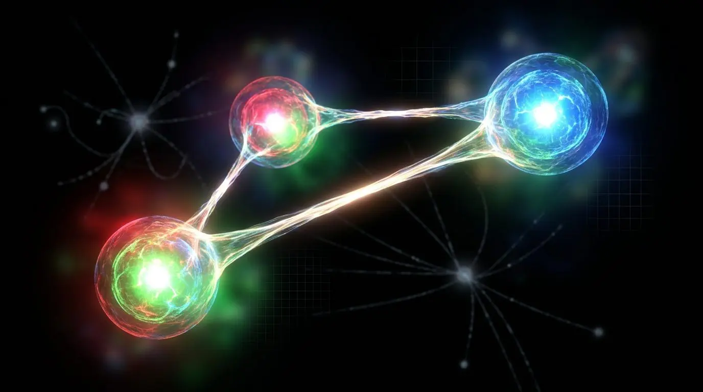 Coloured quark spheres joined by luminous strings