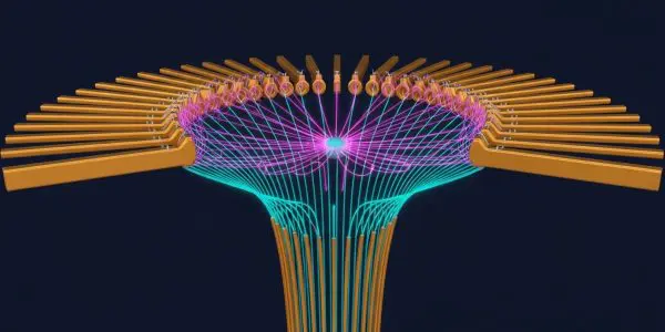 Trapped ion quantum computer controlling individual atoms with lasers