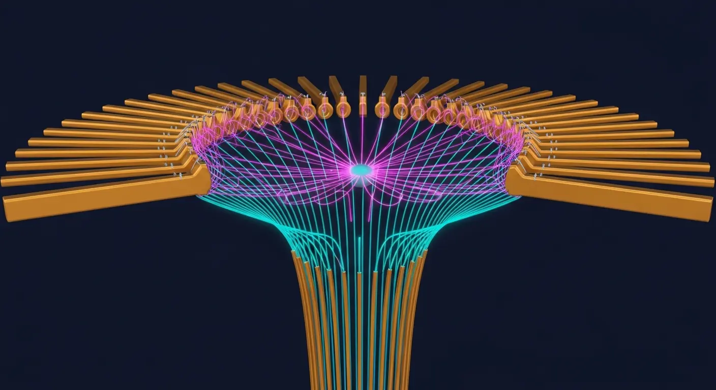 Trapped ion quantum computer controlling individual atoms with lasers