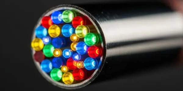 Cross-section of a multi-channel optical interconnect
