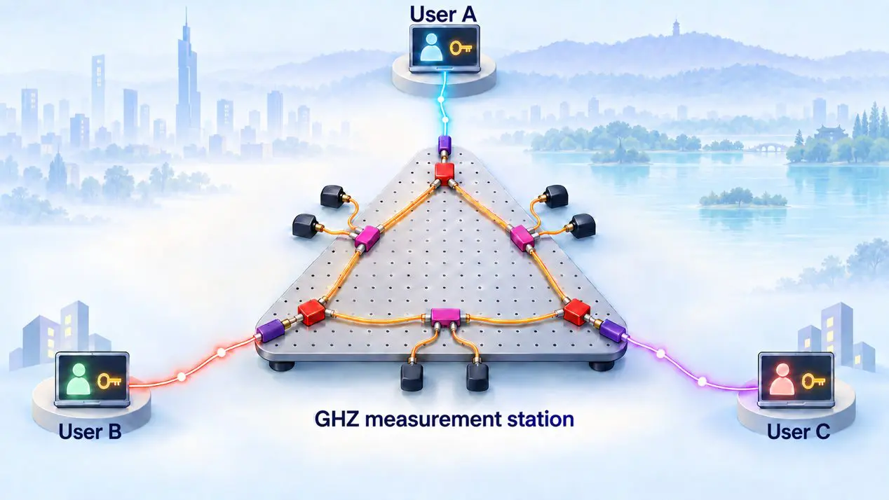 Nanjing University boosts quantum key rates for three-user networks