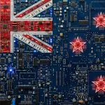 New Zealand quantum computing companies, the New Zealand flag rendered in circuit boards