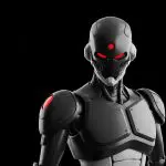 Dark armoured humanoid robot