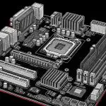 Simplified motherboard illustration