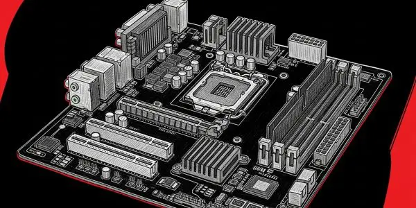 Simplified motherboard illustration