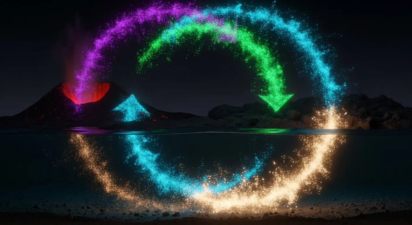 Earth science studying the planet's geological and atmospheric processes