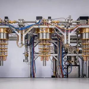 A dilution-refrigerator quantum computer