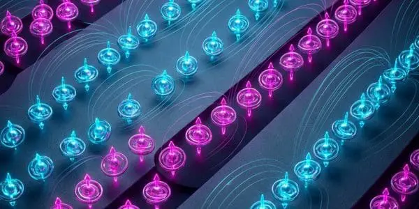 Field-aligned magnetic domains across a material slice