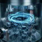 Levitating superconductor pellet above a magnet