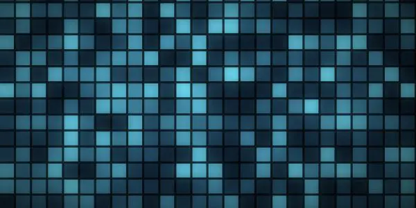 An abstract grid of luminous cells representing a large matrix