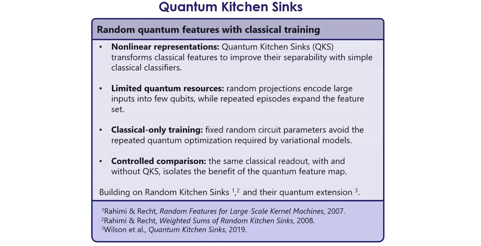 Diagram of quantum kitchen sinks for spotting radio jamming