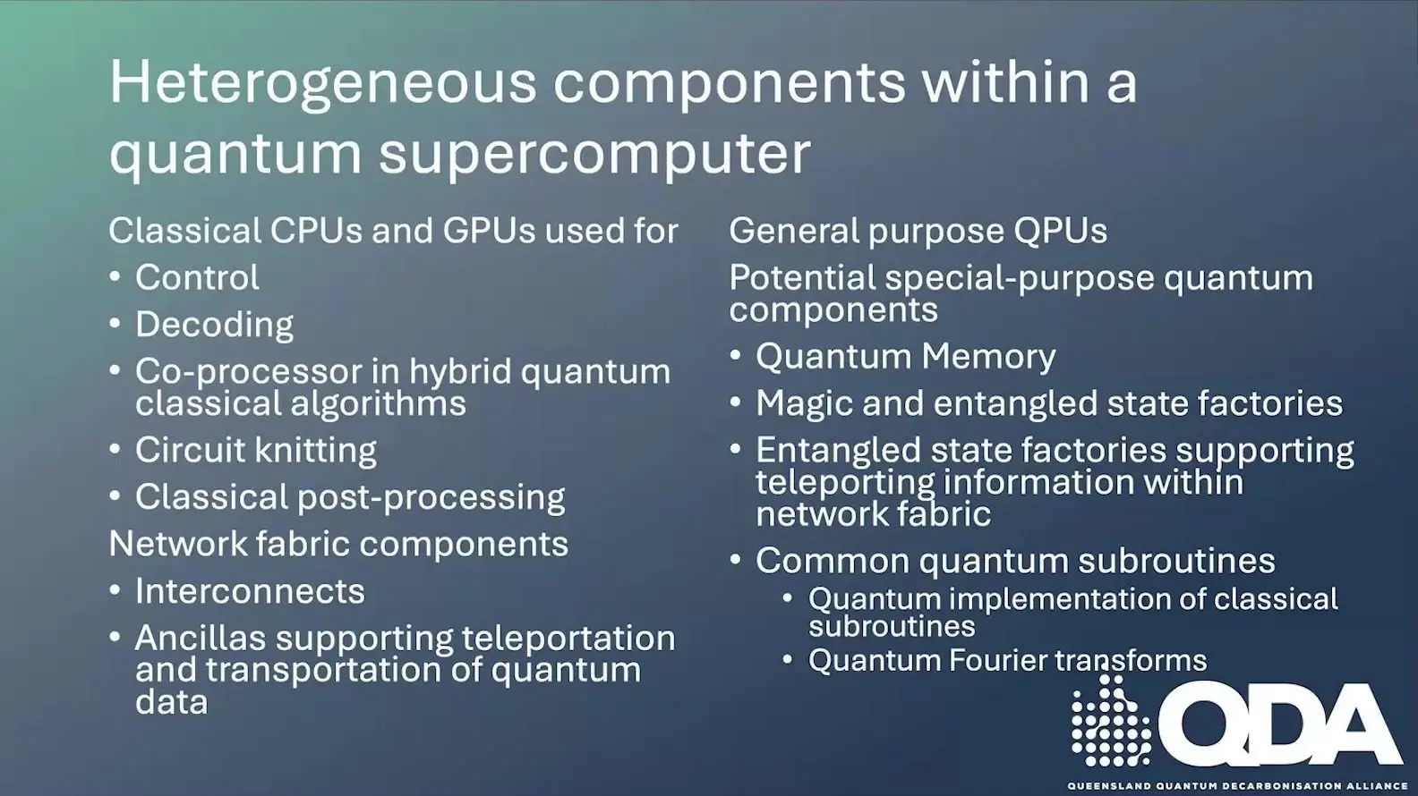 Distributed Quantum Computing At Qce26 Came Down To The Cost Of A Link List of the parts a quantum supercomputer could join
