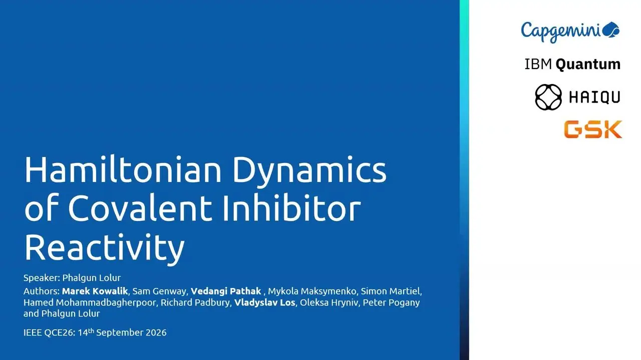 Title slide on drug reactivity runs on IBM quantum hardware