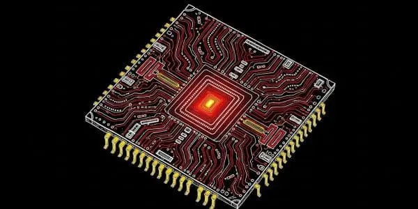 Chip package with glowing central core
