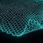 A glowing honeycomb sheet of graphene