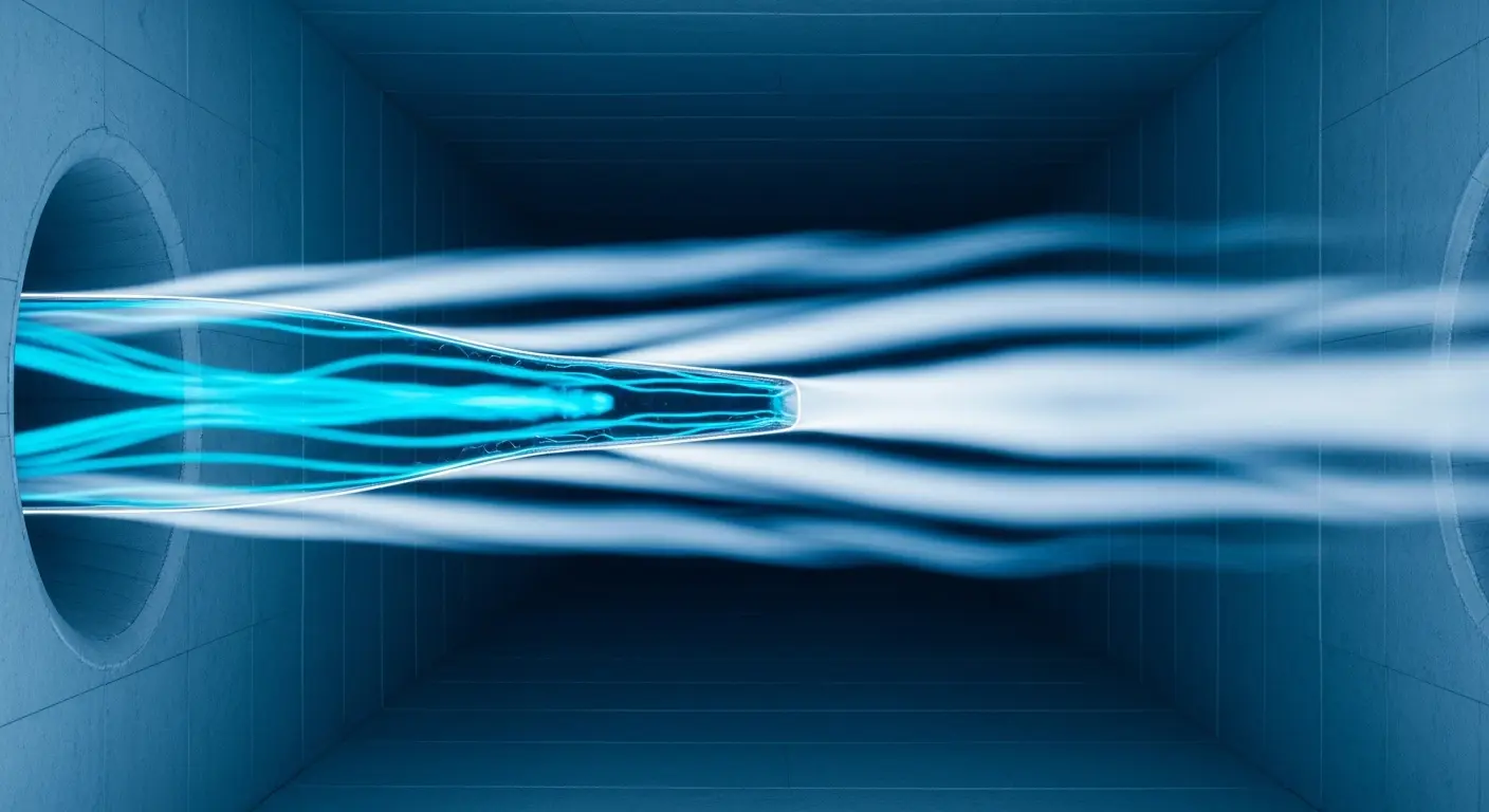 Fluid dynamics simulation of turbulent flow patterns
