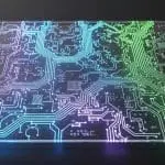 Rainbow-lit transparent circuit board