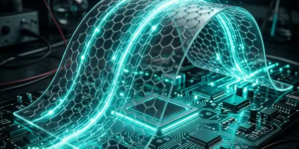 Stacked graphene sheets inside a high-tech chassis