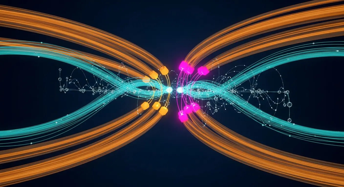 Quantum Networks Bypass Slow Searches with Instant Connections Between Any Two Points