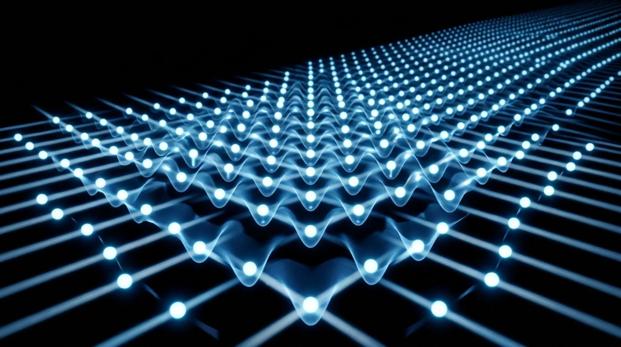 A grid of standing-wave wells with a single bright atom held in each