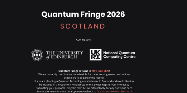 NQCC Quantum Fringe 2026 Festival Of Quantum