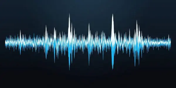 A noisy waveform trace