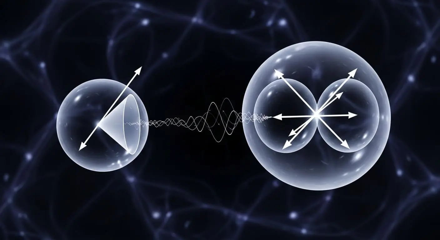Entangled qubits with measurement cones